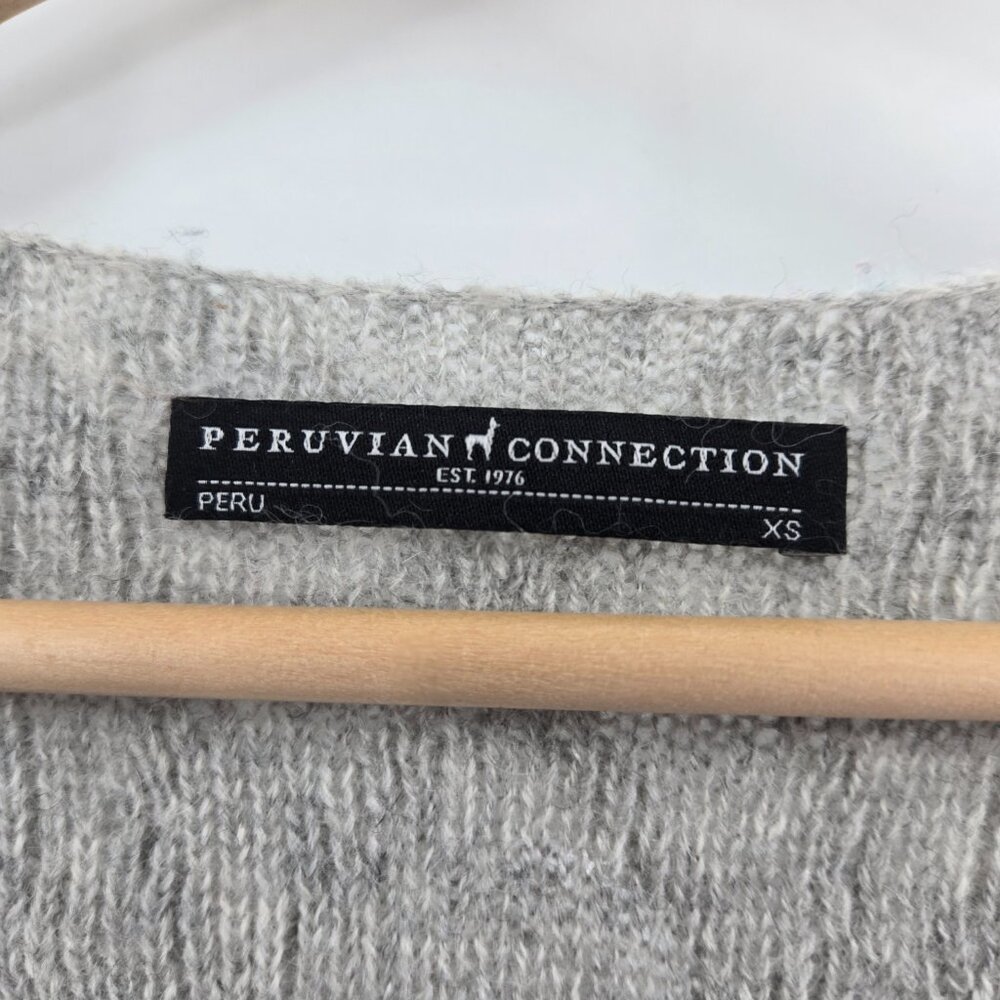 Peruvian Connection Peru Gray Elspeth Royal Alpaca Maxi Dress Size XS FLAWS - Picture 10 of 14